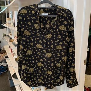 Long sleeve silk printed Equipment blouse